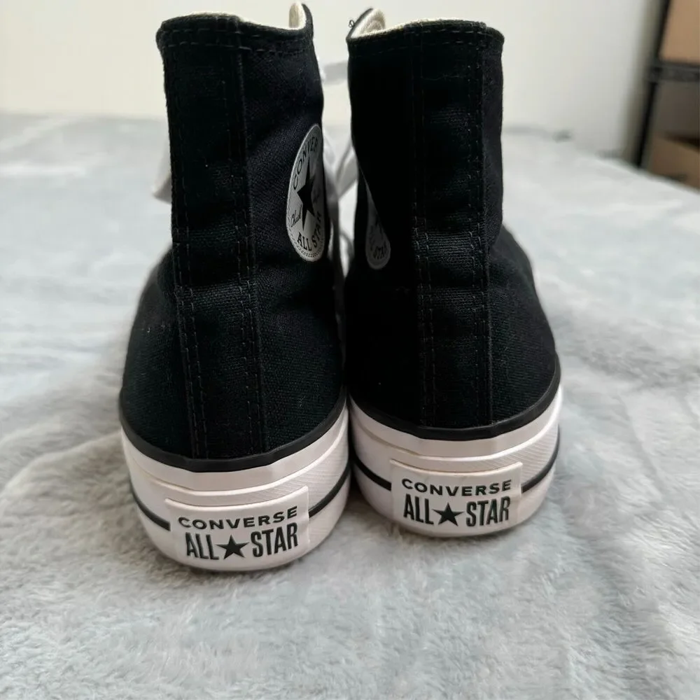 Converse Black and White High Top Sneakers - Picture 7 of 10